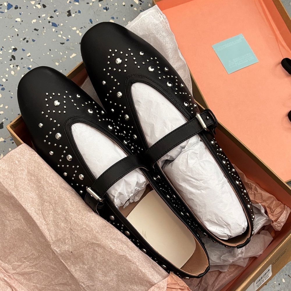Anthropologie Bibi Lou Studded Flats